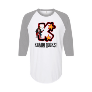 Krahn Rocks 3/4 Sleeve - Grey