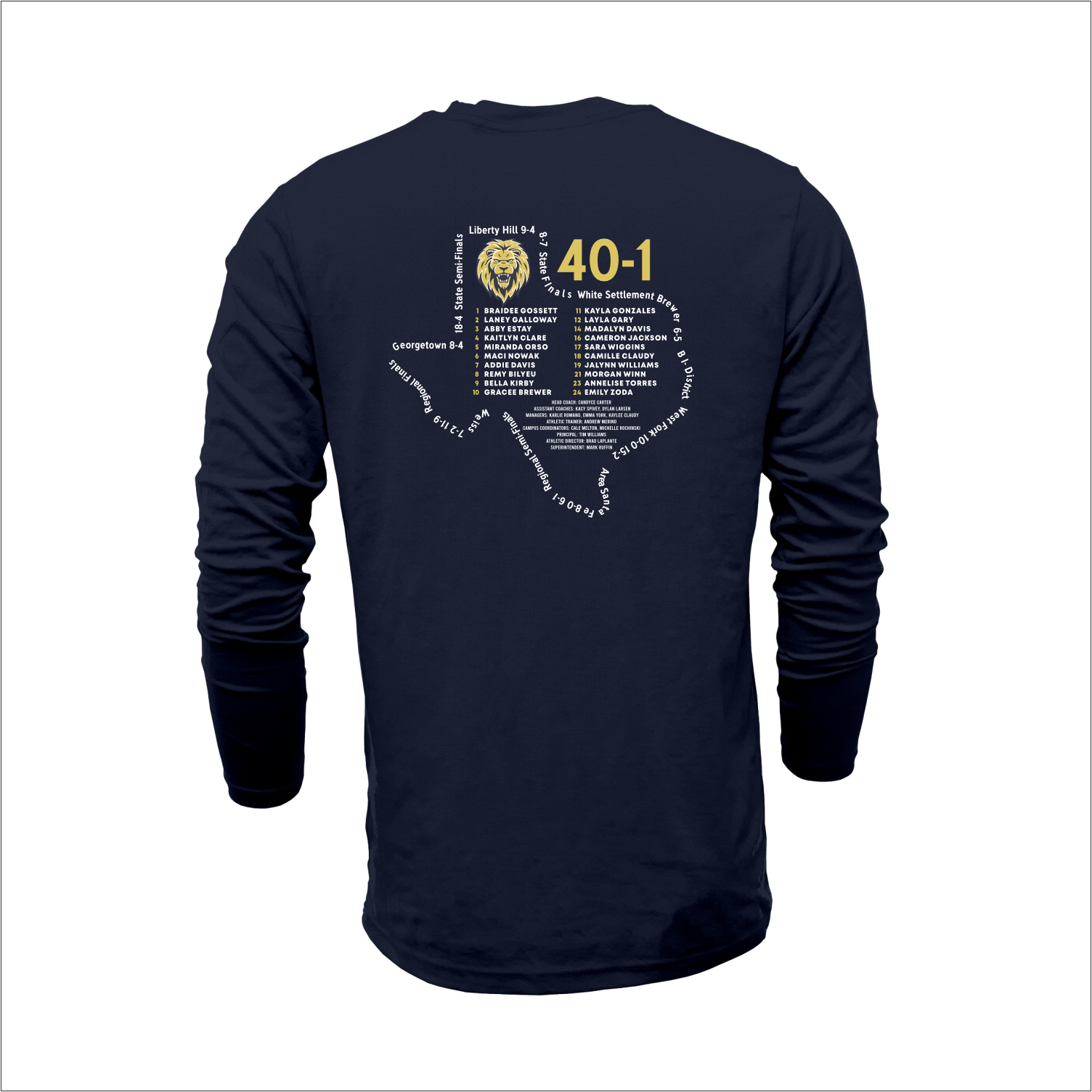 Soft Style Long Sleeve T-Shirt (Navy) - Image 2