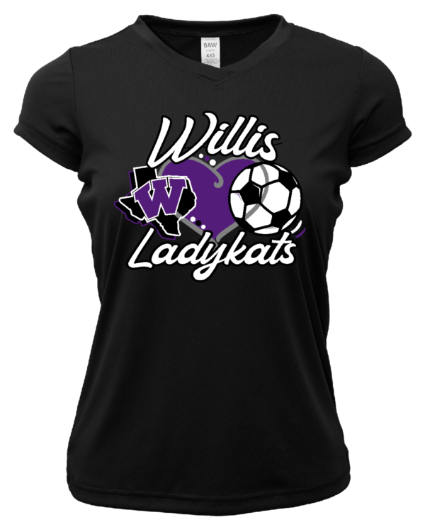 WS Ladies Heart DriFit T-Shirt - Image 2