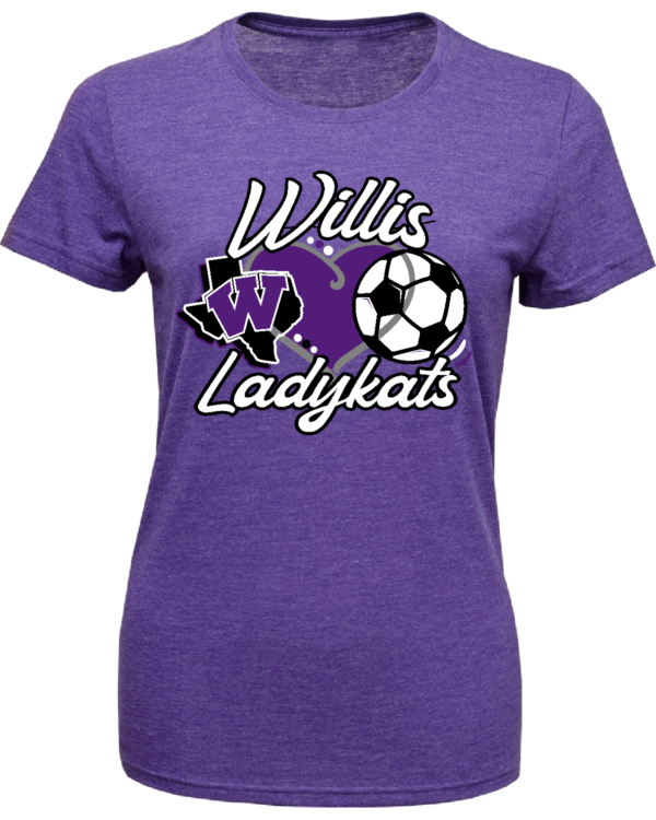WS Ladies Heart Triblend T-shirt - Image 2