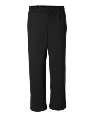 Open Bottom Sweat Pants - Black
