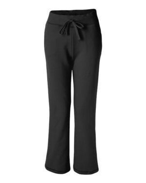 Ladies Open Bottom Sweat Pants - Black