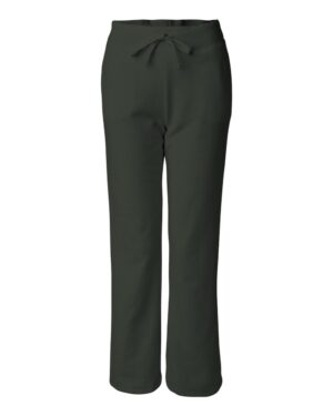 Ladies Open Bottom Sweat Pants - Forest Green