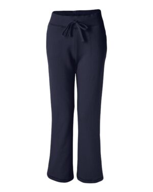 Ladies Open Bottom Sweat Pants - Navy