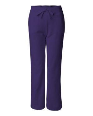 Ladies Open Bottom Sweat Pants - Purple
