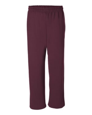 Open Bottom Sweat Pants - Maroon