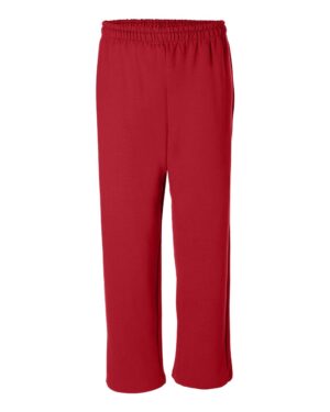 Open Bottom Sweat Pants - Red