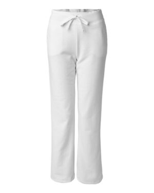Ladies Open Bottom Sweat Pants - White