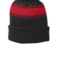 Stripe Pom Pom Beanie